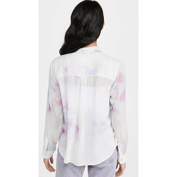 Rails Anna Top Aurora White Tie Dye Long Sleeve S NWOT $148 - Picture 3 of 7